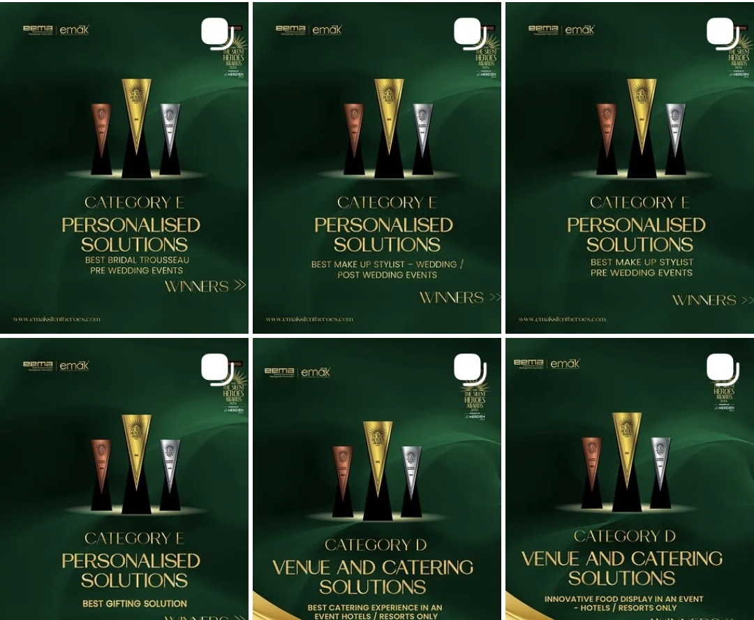 More EMAK Silent Heroes 2024 winners posts for personalised solutions, venue and catering categories