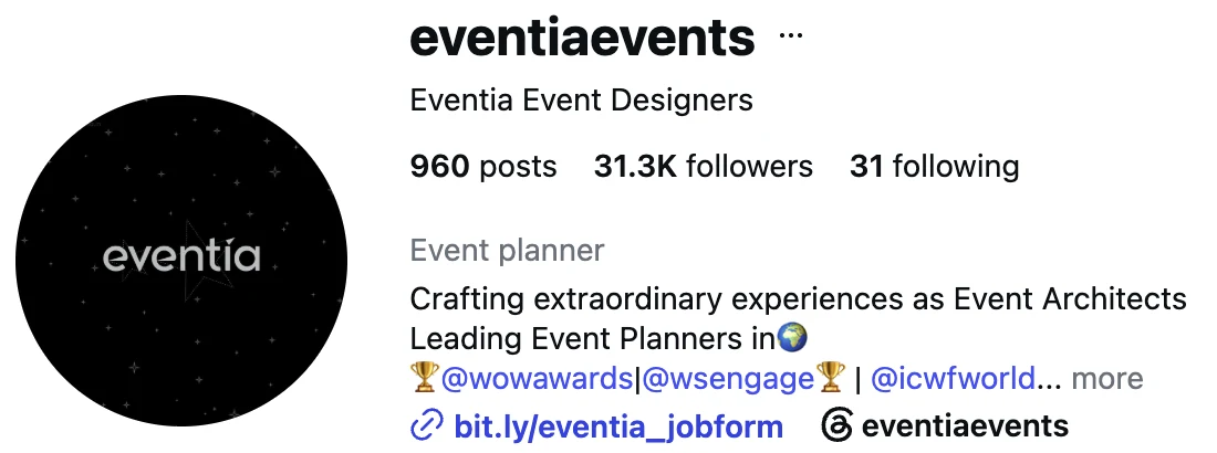 Eventia Event Designers Instagram profile: 960 posts and 31.3K followers, 'Crafting extraordinary experiences as Event Architects'