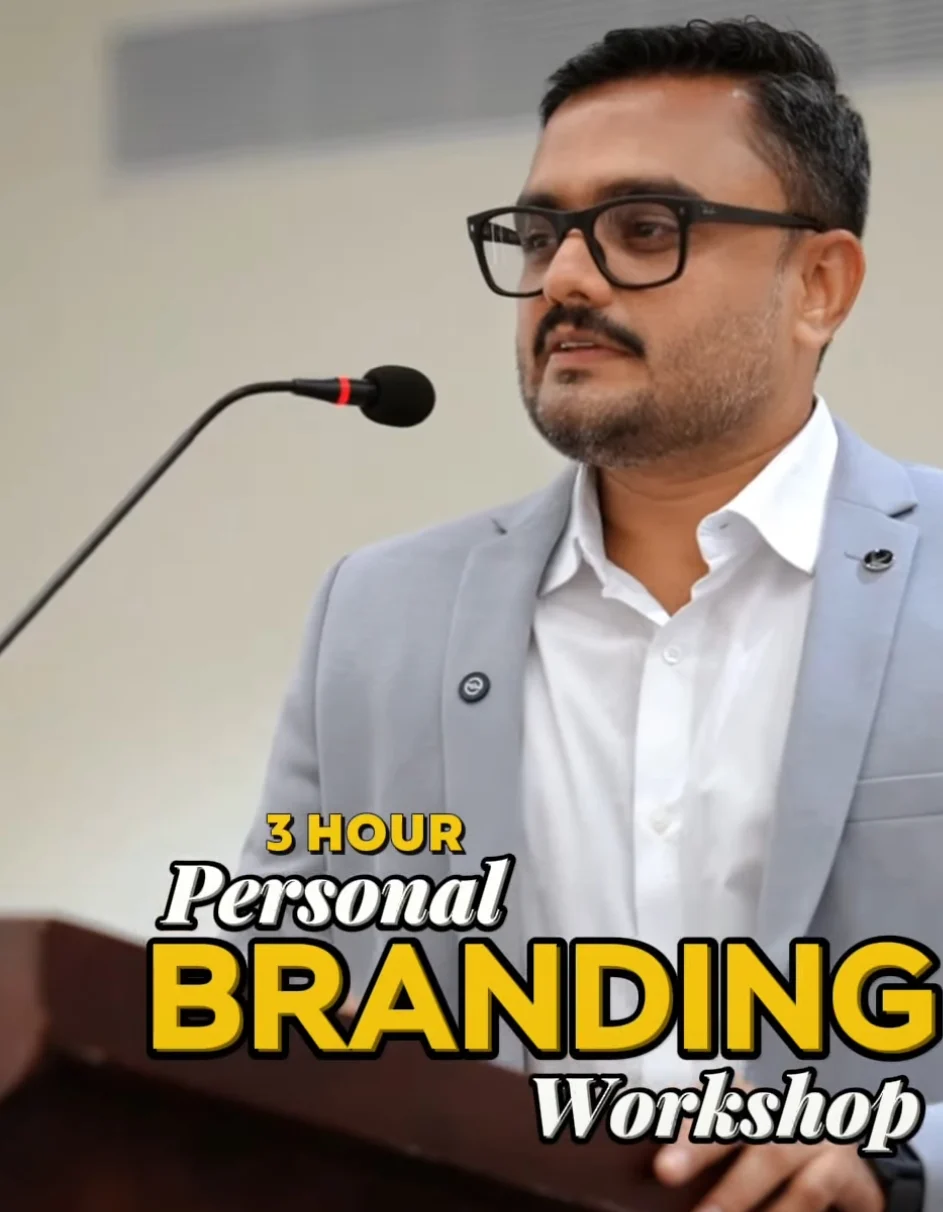 Ahmed Ashraf speaking at the 3-Hour Personal Branding Workshop